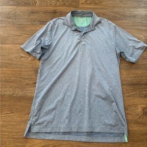 Johnnie-O Performance Stretch Polo – Blue Stripe – Men’s Medium